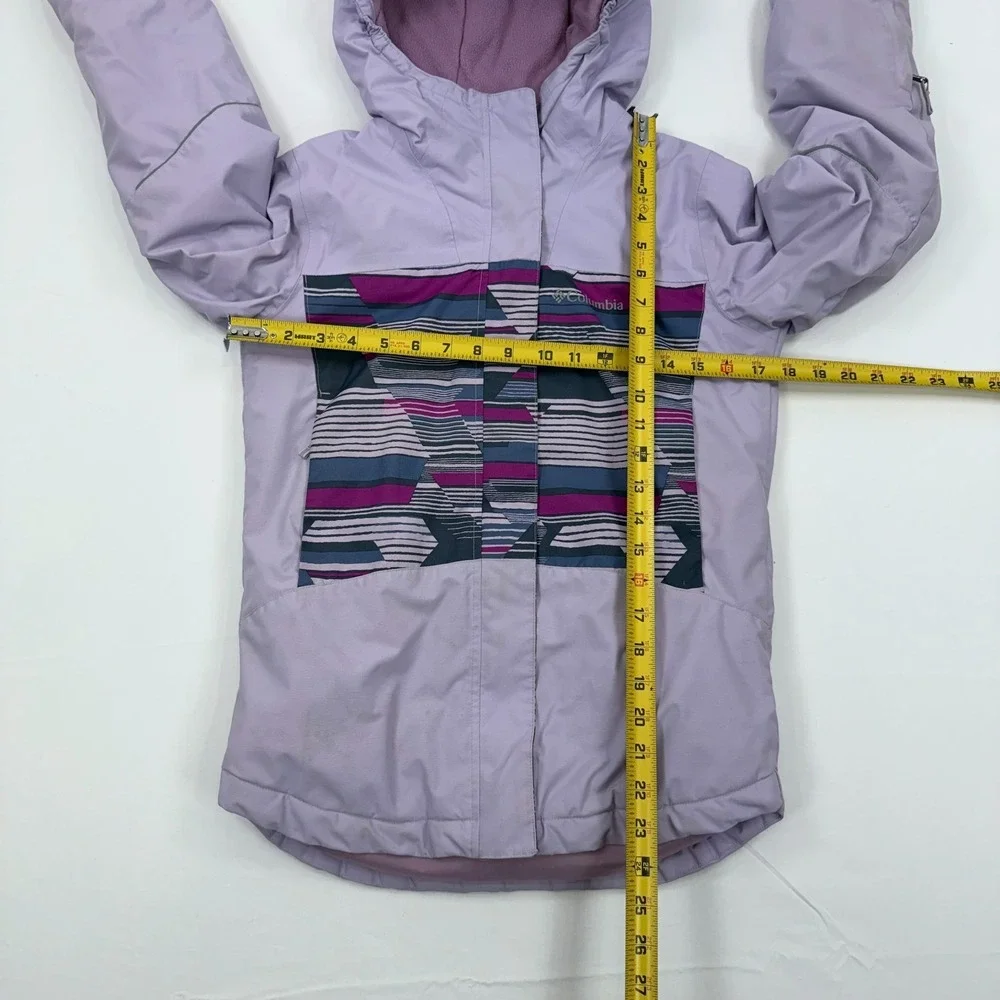 Columbia Omni-Heat Insulated Jacket Girls Medium 10-12 Hooded Full Zip Omni-Tech